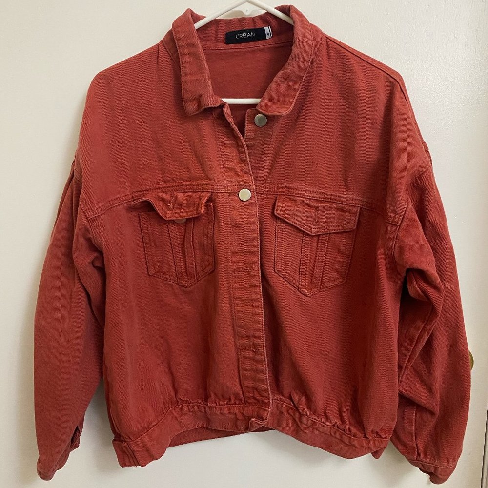 Rust-Colored Denim Jacket